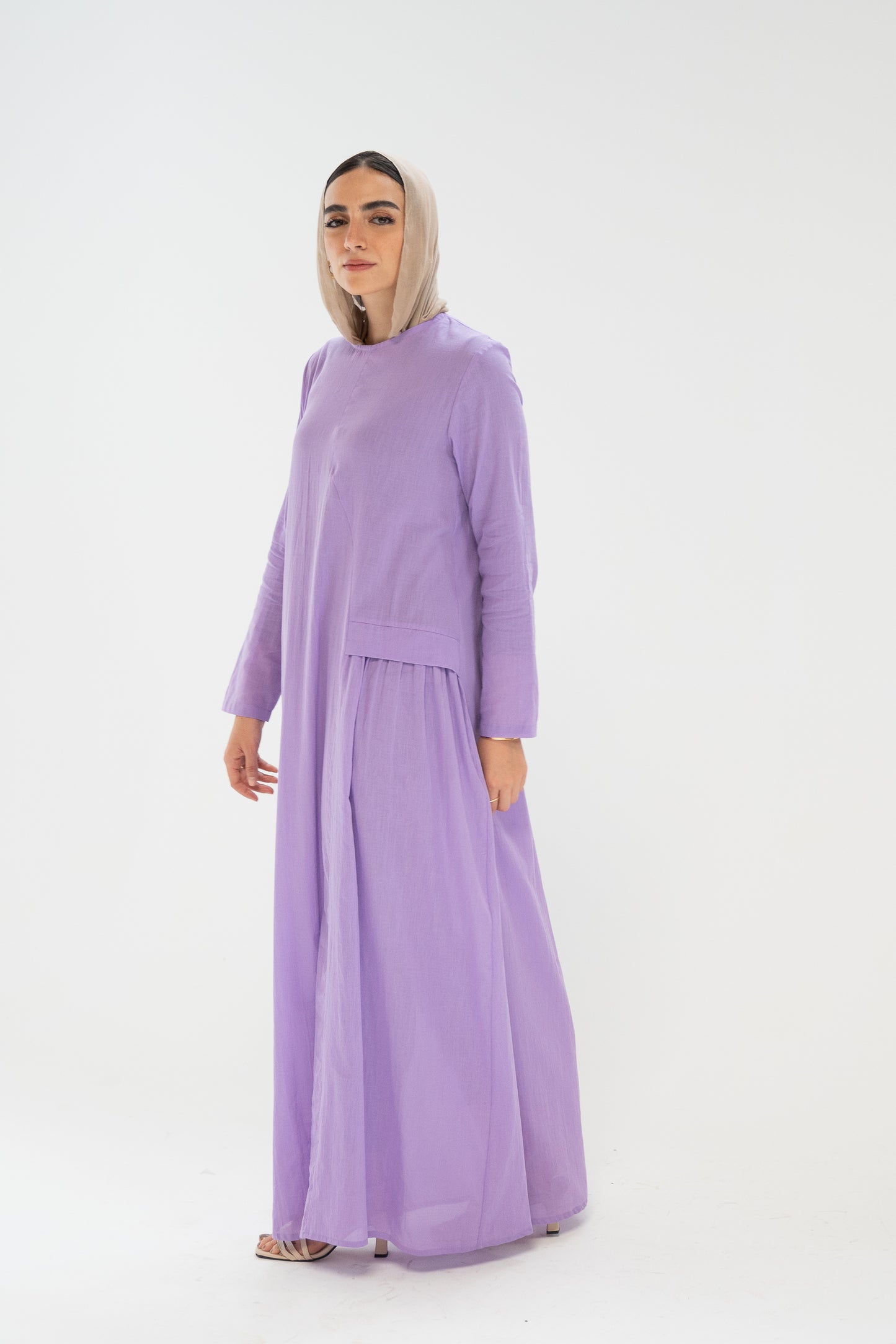 Wavy Line Lavender Dress