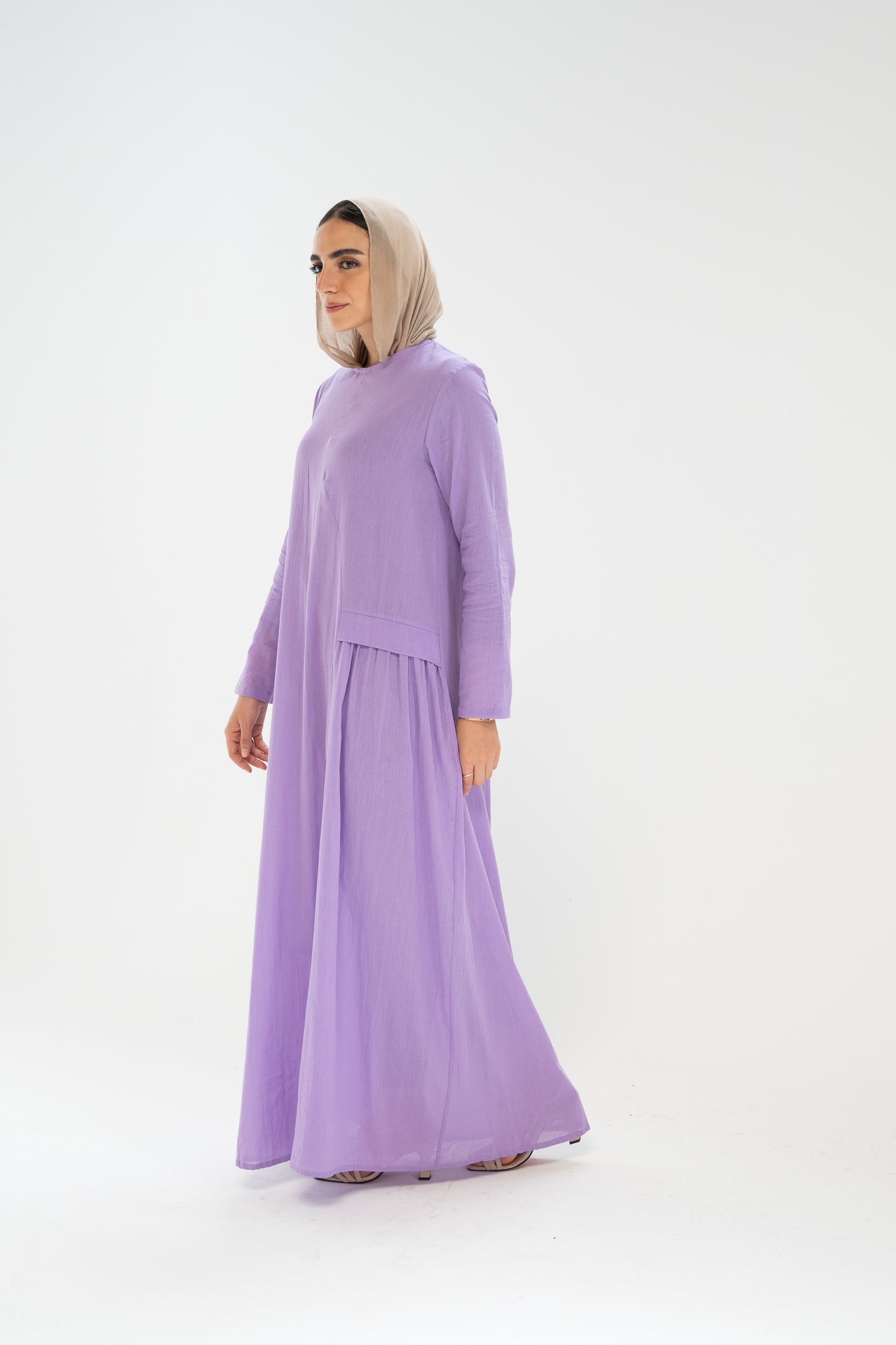 Wavy Line Lavender Dress