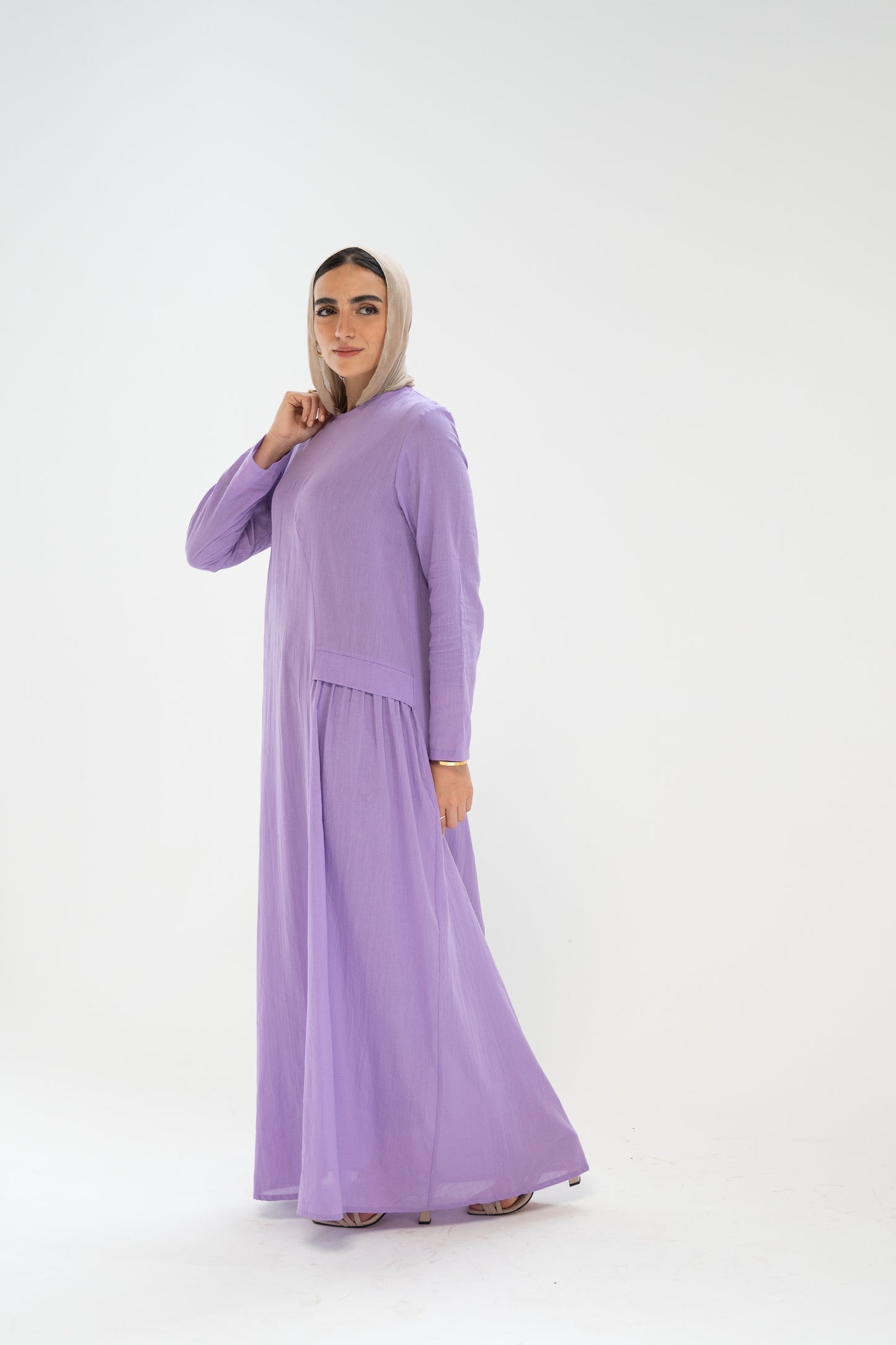 Wavy Line Lavender Dress