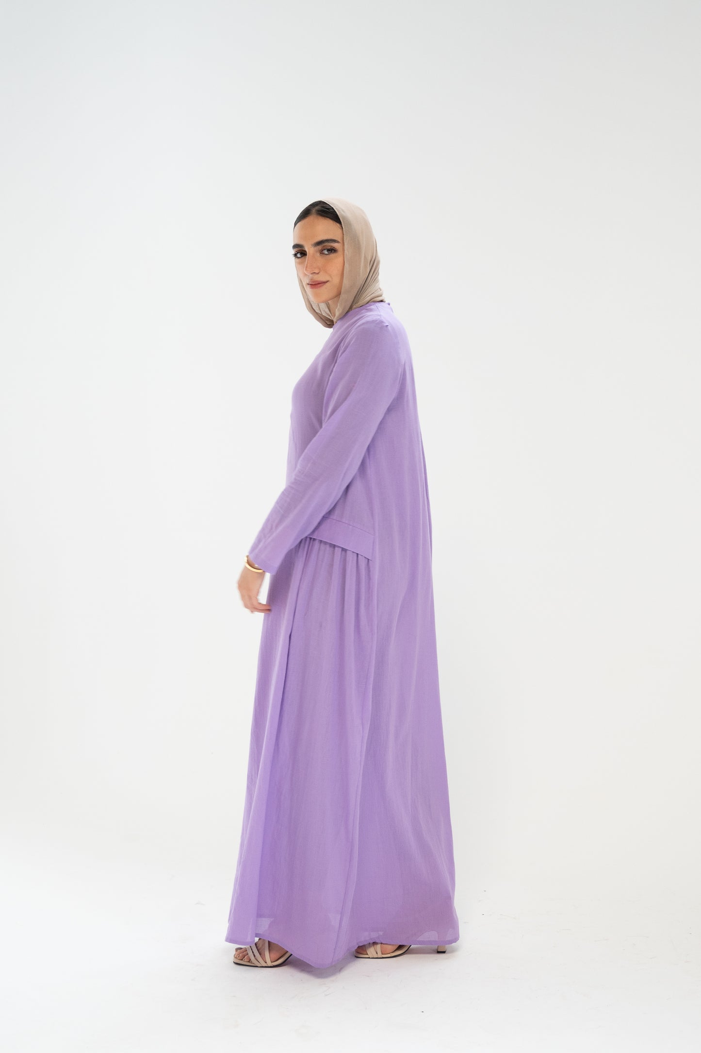Wavy Line Lavender Dress