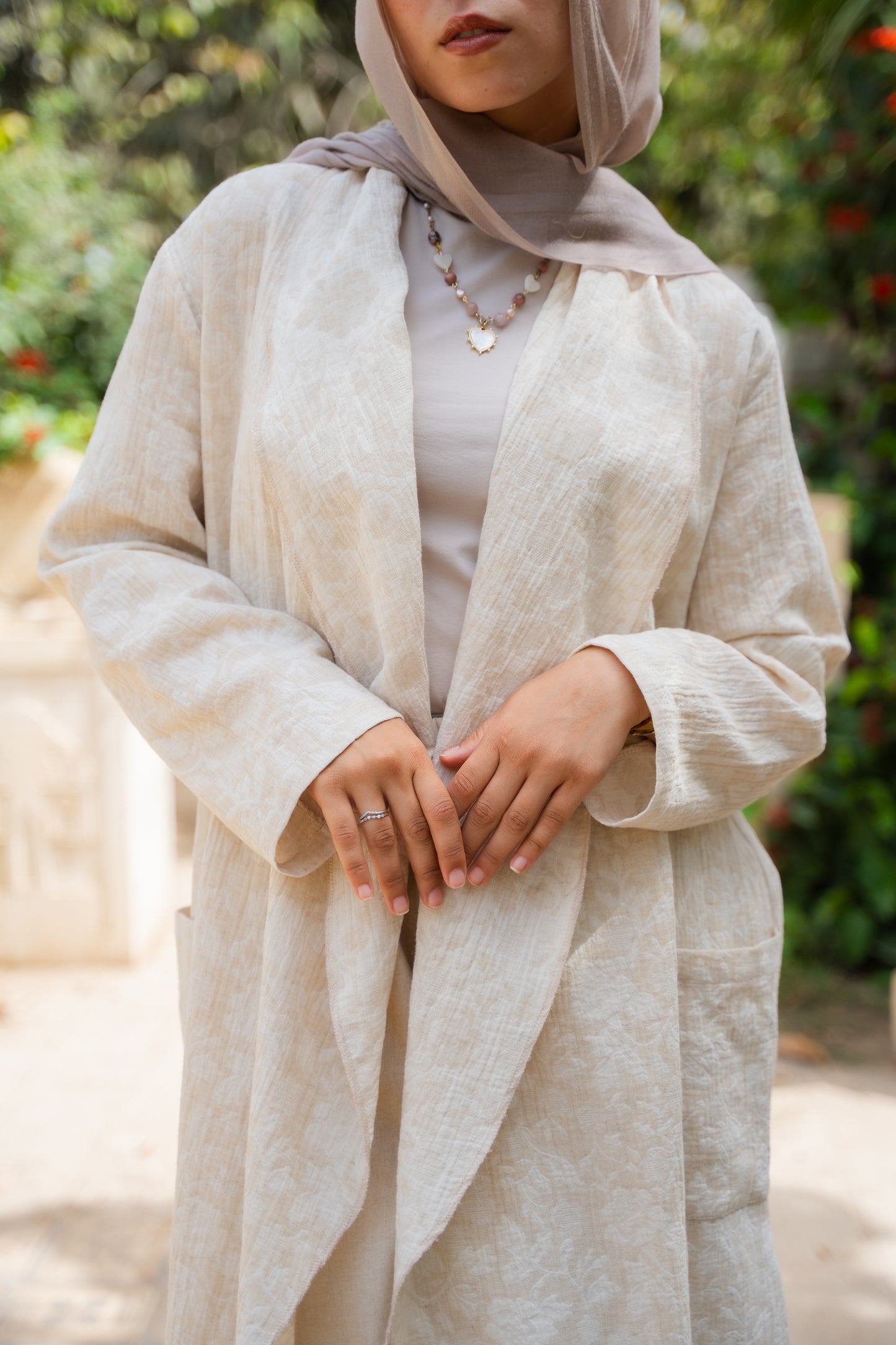 Linen Cardigan Set