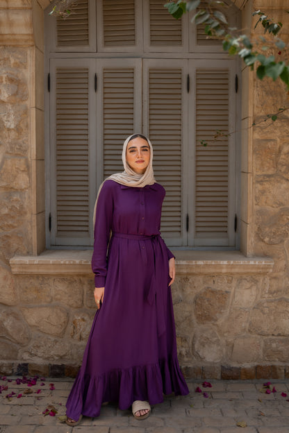 Purple Ruffle Dress