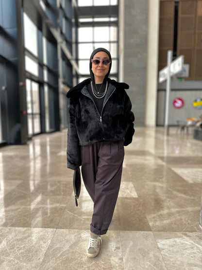 Fur Cropped Jacket