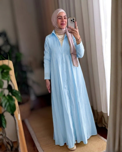 Pleated Linen Dress.