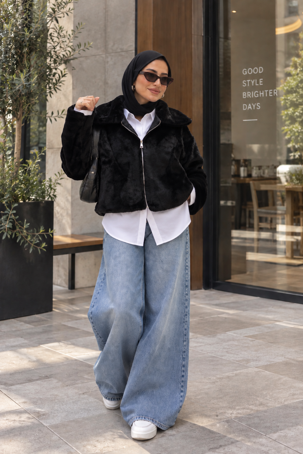 Fur Cropped Jacket