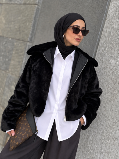 Fur Cropped Jacket