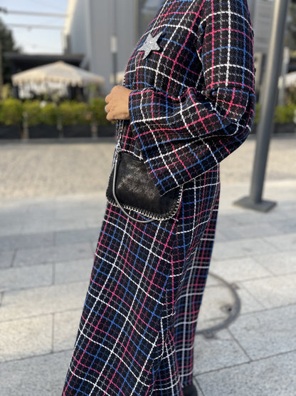 Plaid wool dress