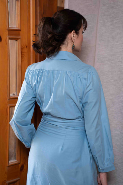 Belted Poplin Dress