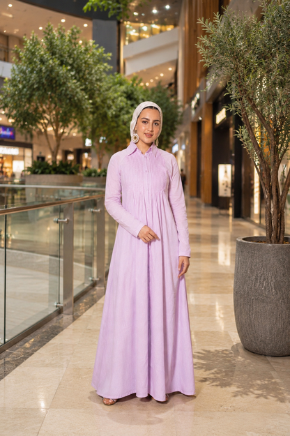 Pleated Linen Dress.