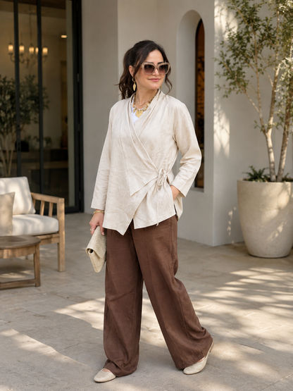 Wrapped Set mix and match with brown pants