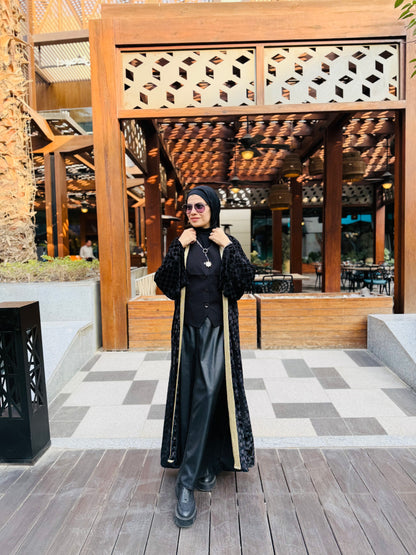 Noir Elegance Velvet Kaftan
