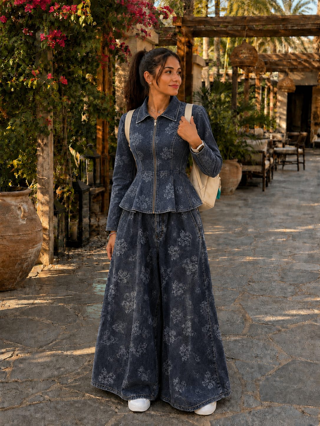 Denim Fleur Set