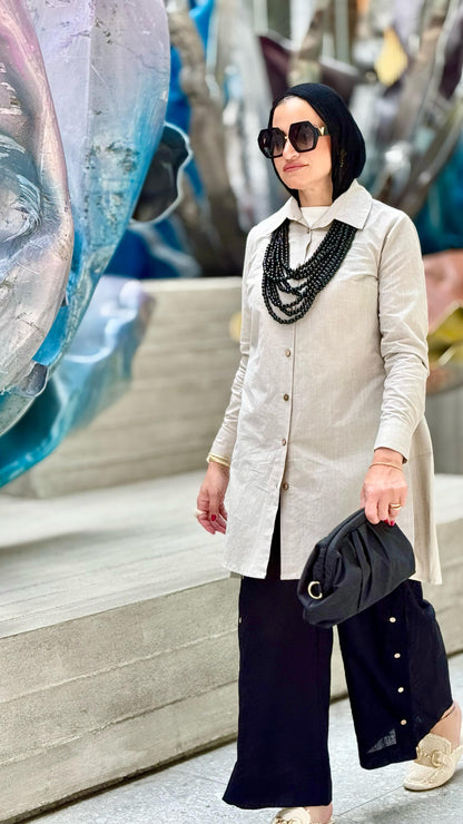 Bottoned Linen Pants