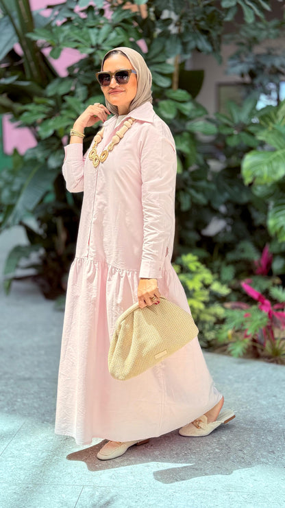 Low Waist Dress-Rose