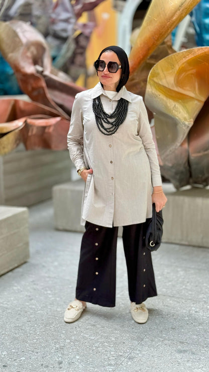 Bottoned Linen Pants