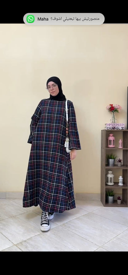 Plaid wool dress