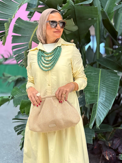 Low Waist Dress-Yellow