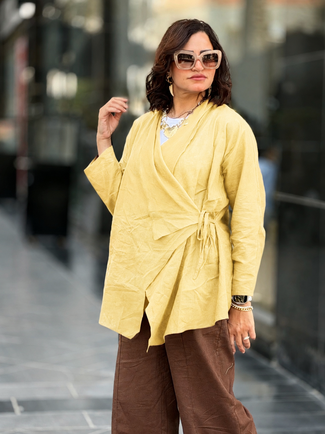 Wrapped Set mix and match with brown pants