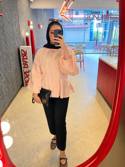 Fit & Flare Blouse peach