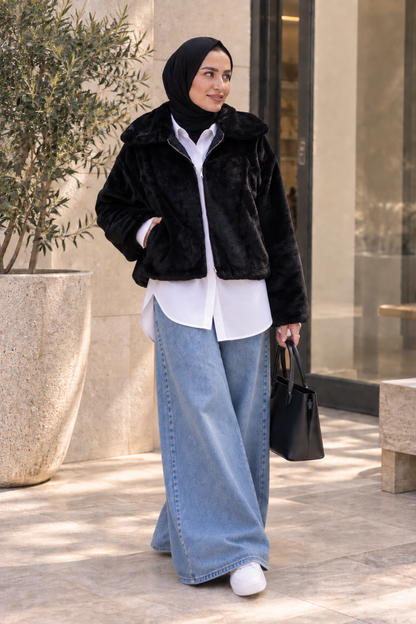 Fur Cropped Jacket