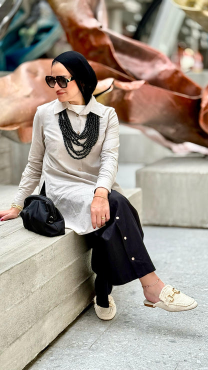 Zahara Linen Set Beige