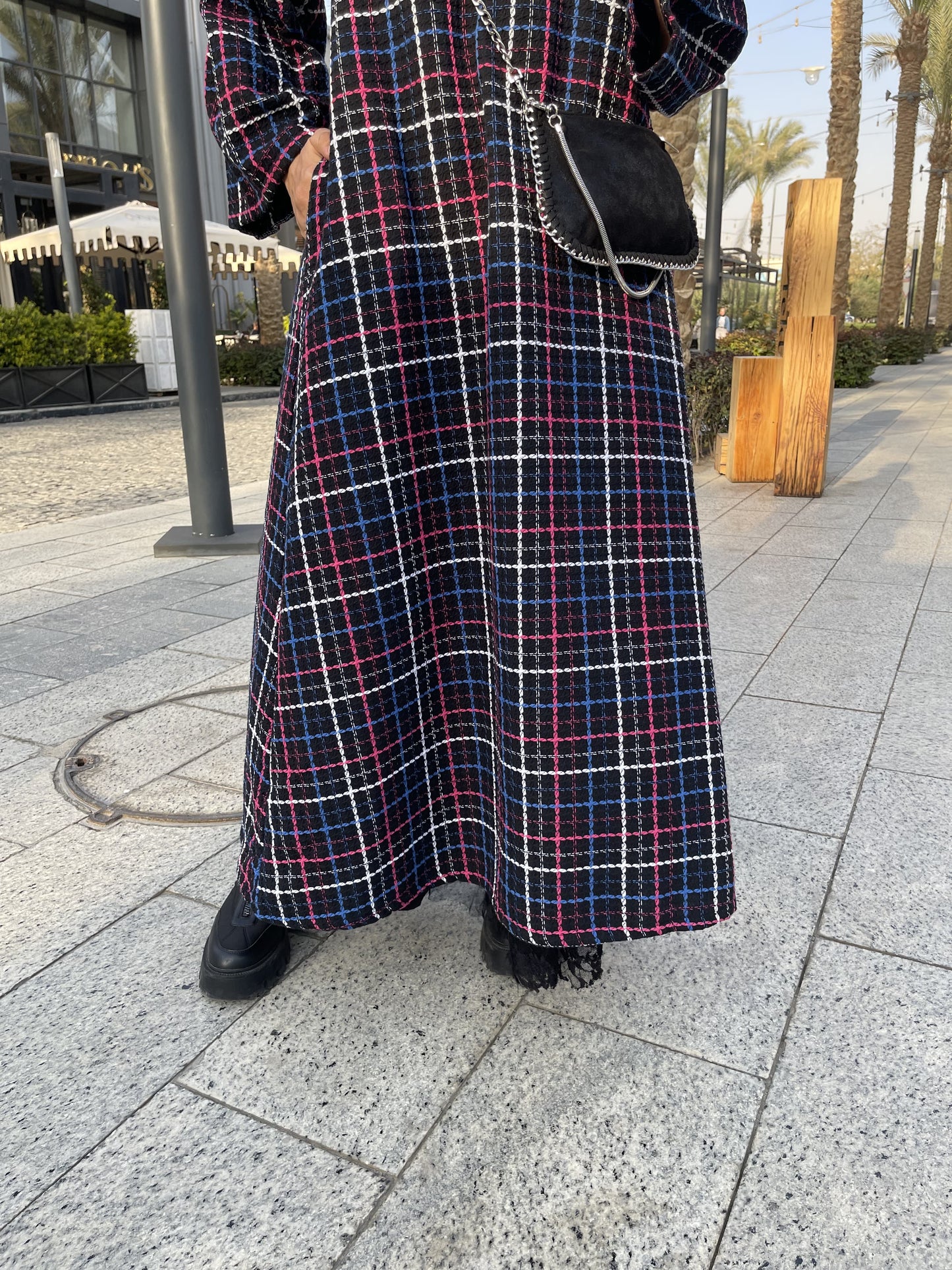 Plaid wool dress
