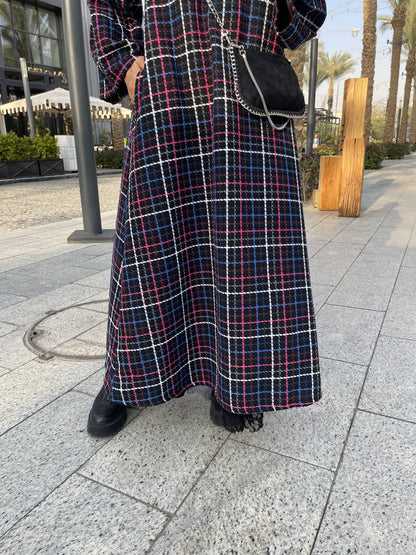 Plaid wool dress