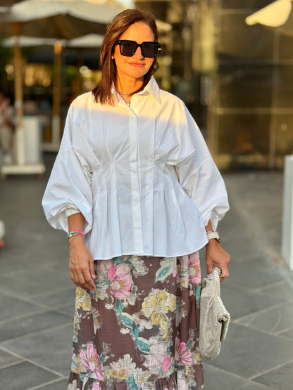 Fit & Flare Blouse peach