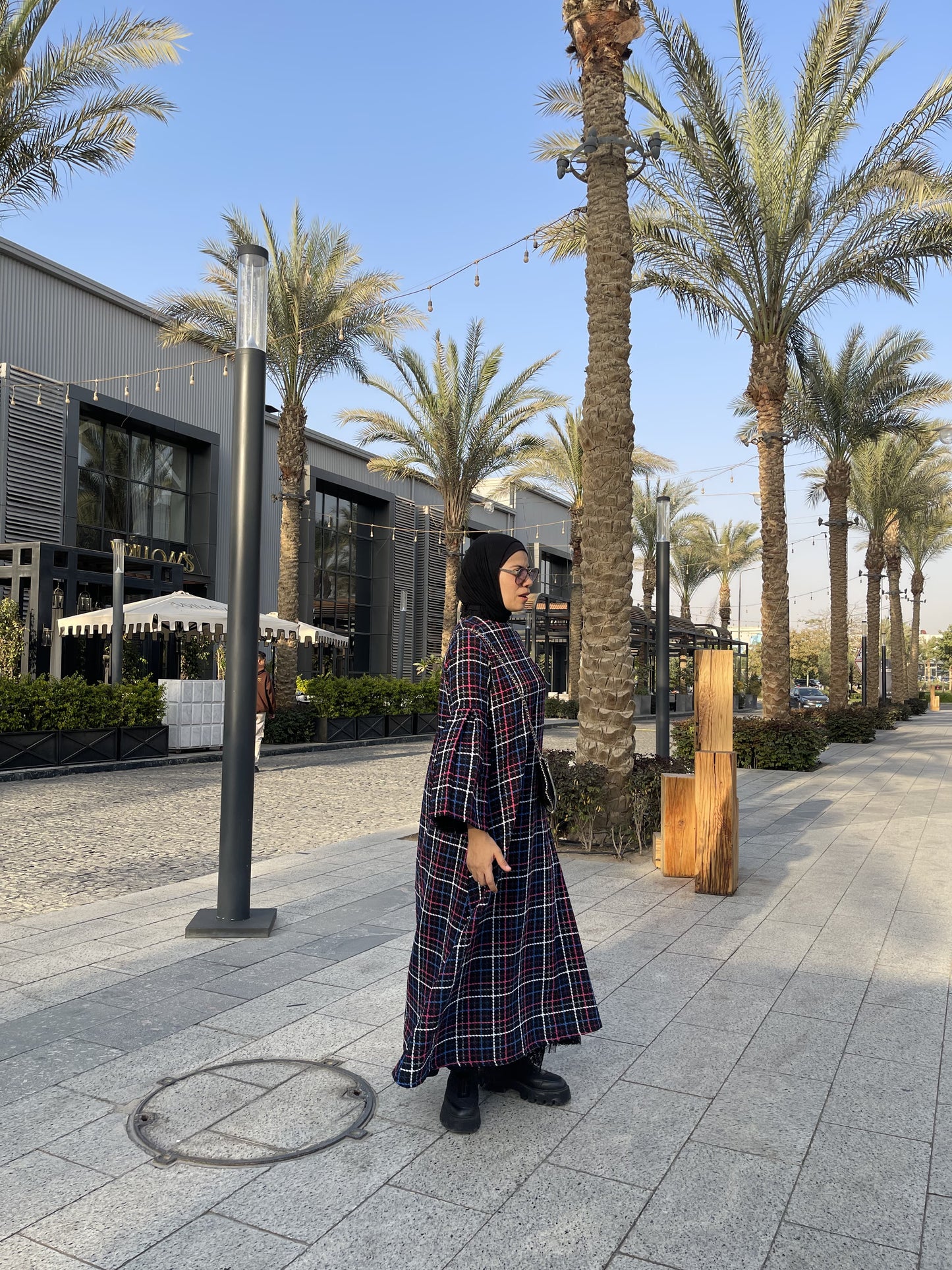 Plaid wool dress