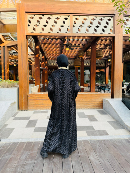 Noir Elegance Velvet Kaftan