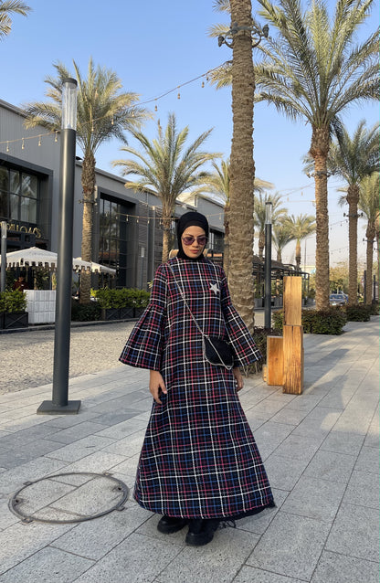 Plaid wool dress