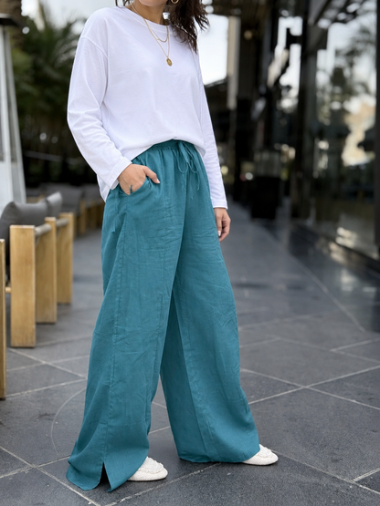 Linen Wide Leg Pants 💙