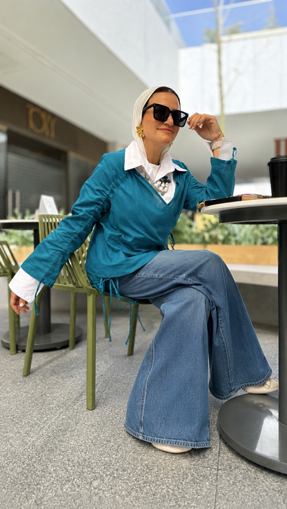 Fringe Linen Blouse