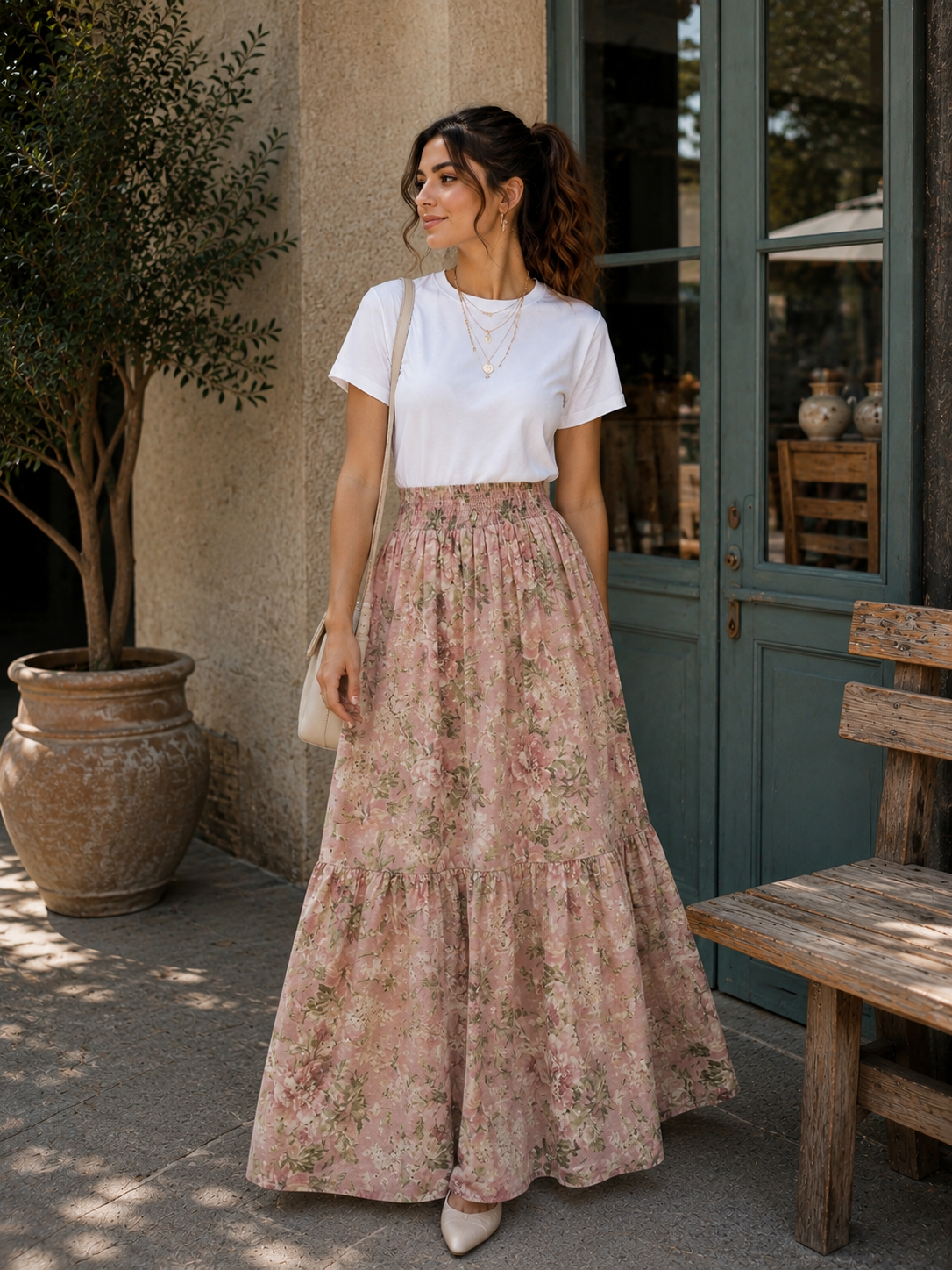 Empire Corset Maxi Skirt 🍑