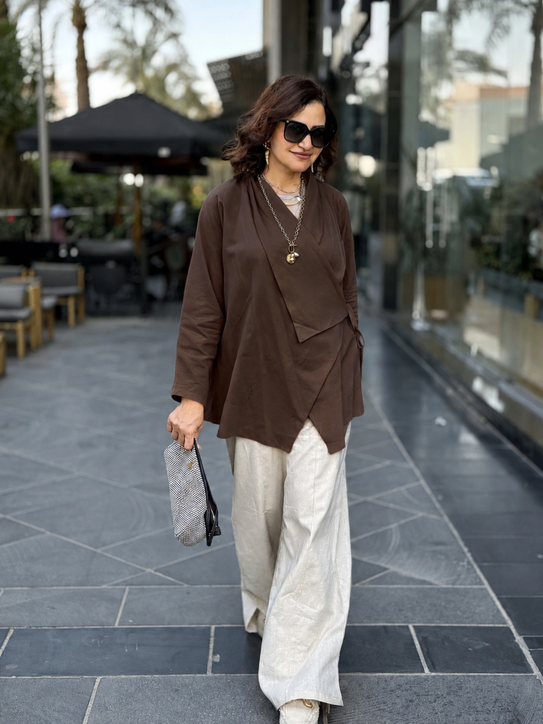 Wrapped Set mix and match with beige pants