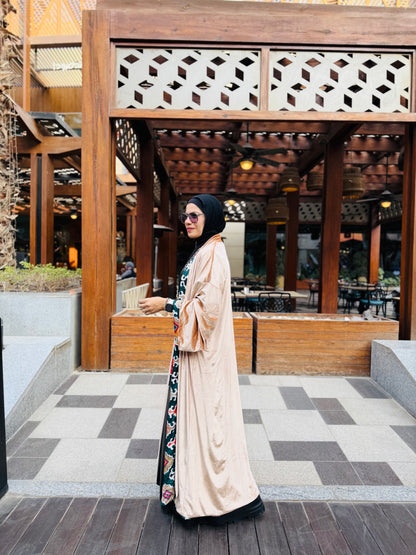 Sahara Luxe Velvet-Satin Abaya