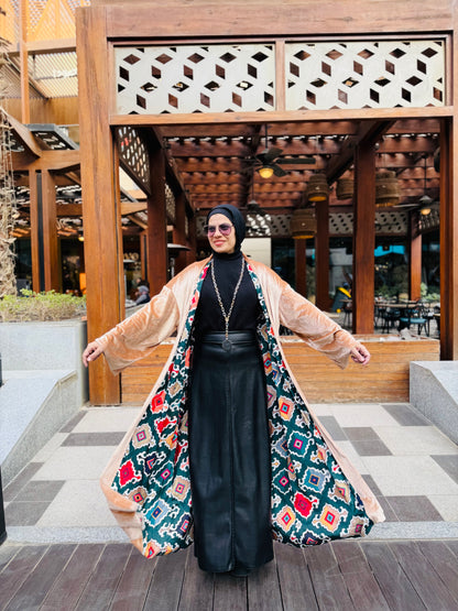 Sahara Luxe Velvet-Satin Abaya