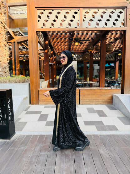 Noir Elegance Velvet Kaftan