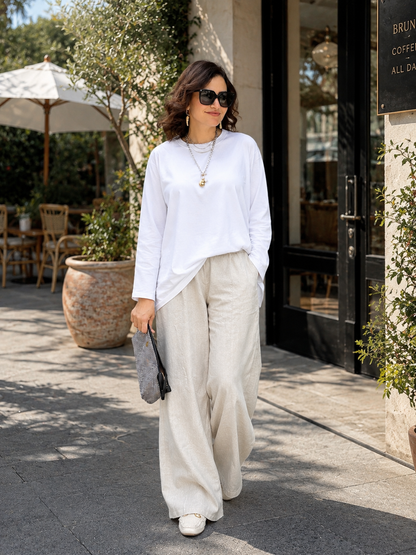 Linen Wide Leg Pants 💙