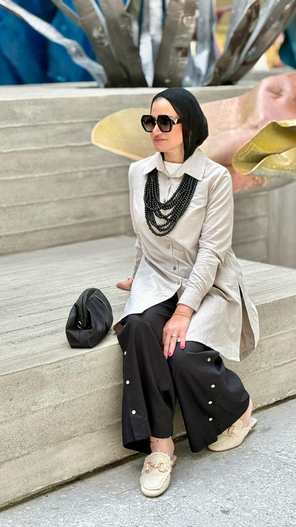 Bottoned Linen Pants