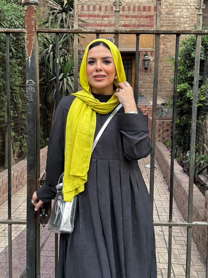 Buttoned Dress Dark Grey