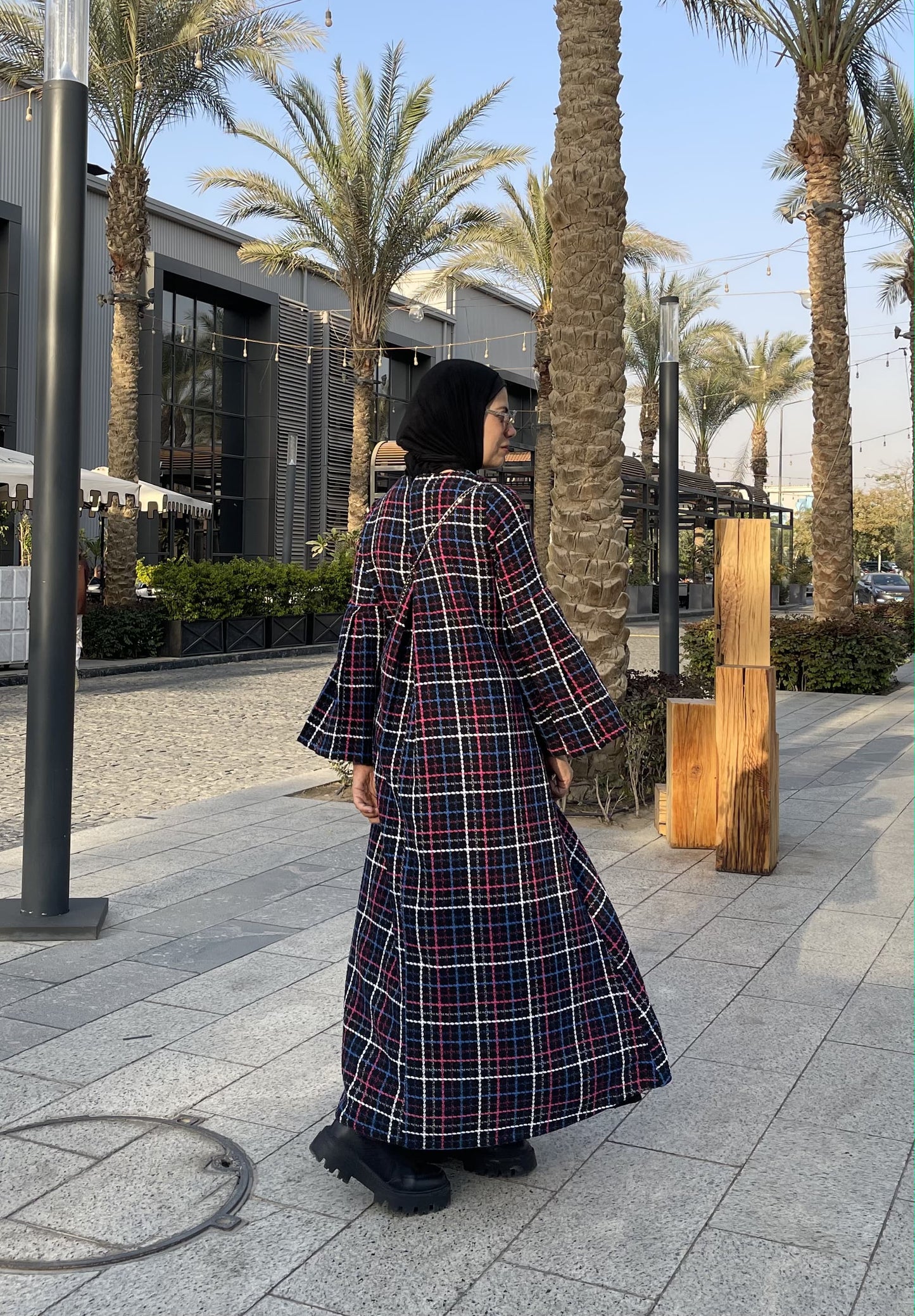 Plaid wool dress
