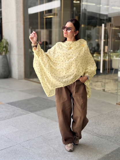 Polka Dot Layered Blouse🤍🤎